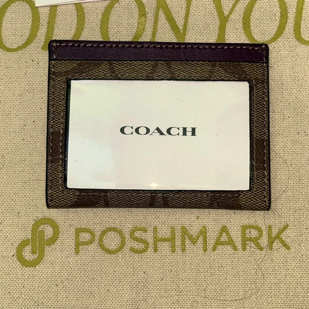 🆕 Coach Signature Slim ID Wallet